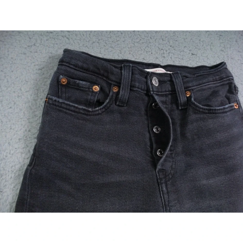Levis Jeans Womens Size 25 Gray Denim Wedgie‎ Straight Mid Rise Button Fly